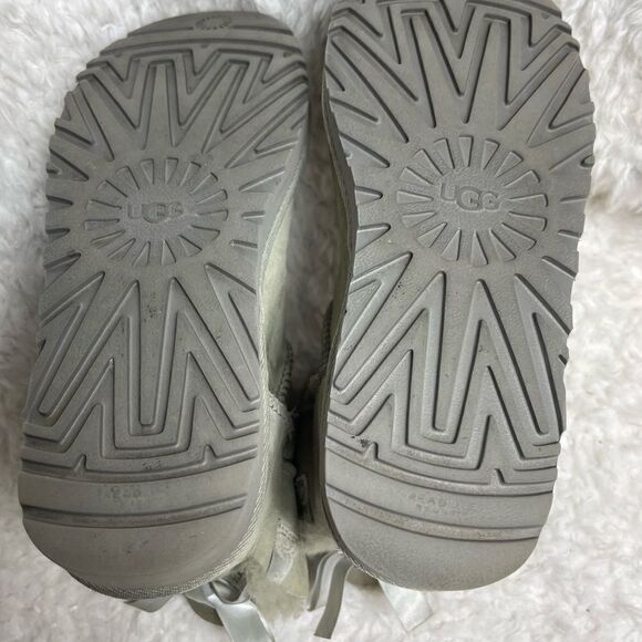 Ugg Baley short boots leather gray suede short boots with sheep skin lin… - Picture 10 of 12